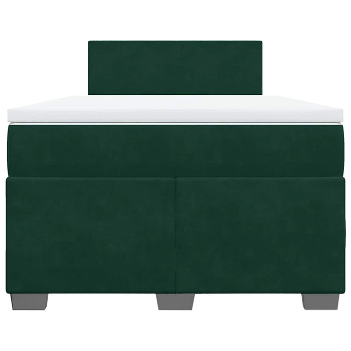 Pat box spring cu saltea, verde închis, 120x190 cm, catifea - WALTI WALTI