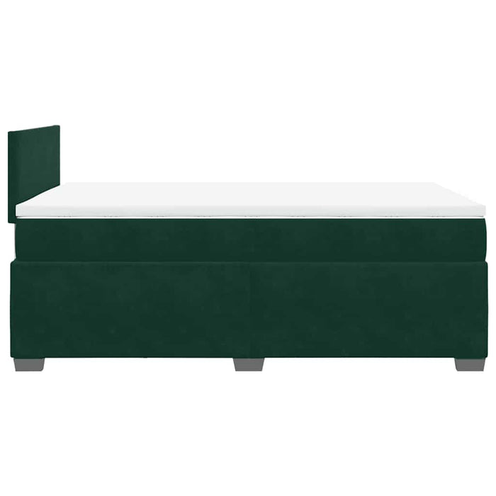Pat box spring cu saltea, verde închis, 120x190 cm, catifea - WALTI WALTI