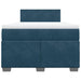 Pat box spring cu saltea, albastru închis, 120x190 cm, catifea - WALTI WALTI