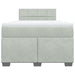 Pat box spring cu saltea, gri deschis, 120x190 cm, catifea - WALTI WALTI