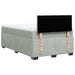 Pat box spring cu saltea, gri deschis, 120x190 cm, catifea - WALTI WALTI