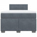 Pat box spring cu saltea, gri închis, 120x190 cm, catifea - WALTI WALTI