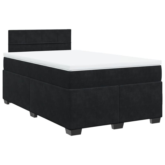 Pat box spring cu saltea, negru, 120x190 cm, catifea - WALTI WALTI