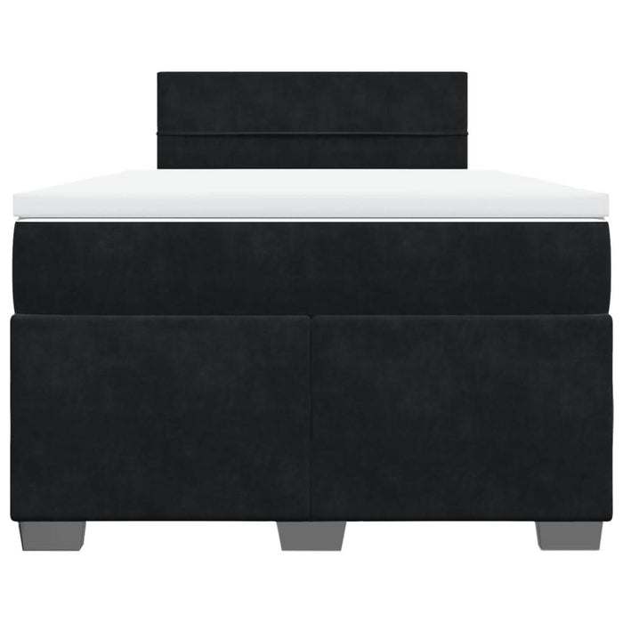 Pat box spring cu saltea, negru, 120x190 cm, catifea - WALTI WALTI