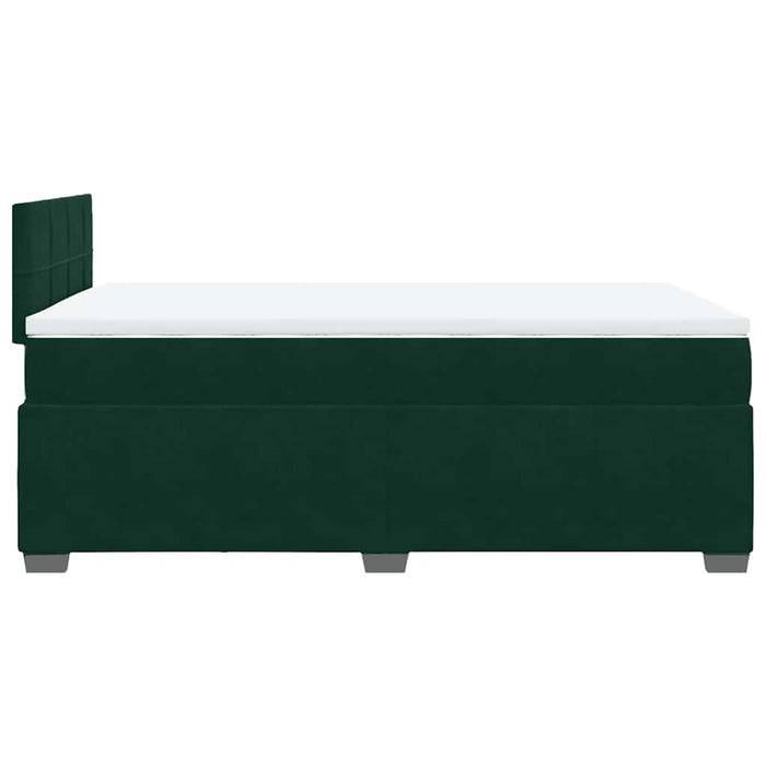 Pat box spring cu saltea, verde închis, 120x190 cm, catifea - WALTI WALTI