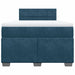 Pat box spring cu saltea, albastru închis, 120x190 cm, catifea - WALTI WALTI