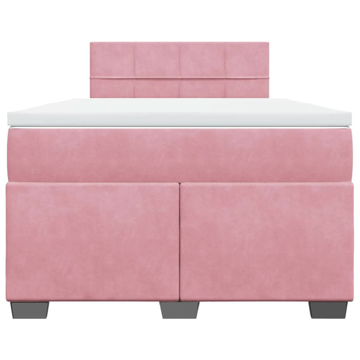 Pat box spring cu saltea, negru, 120x190 cm, catifea - WALTI WALTI