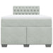 Pat box spring cu saltea, gri deschis, 120x190 cm, catifea - WALTI WALTI