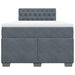 Pat box spring cu saltea, gri închis, 120x190 cm, catifea - WALTI WALTI