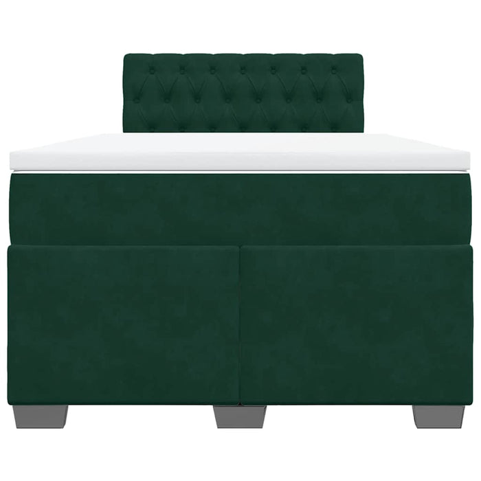 Pat box spring cu saltea, verde închis, 120x190 cm, catifea - WALTI WALTI