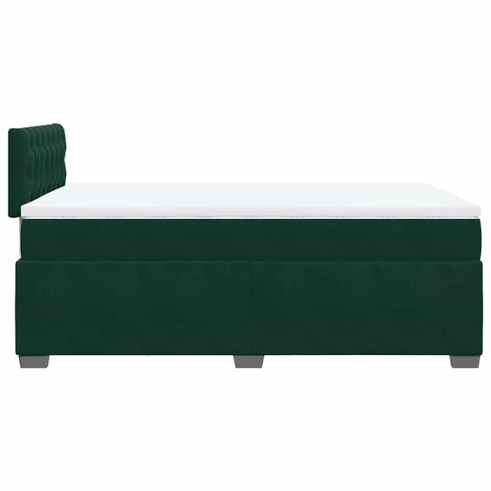 Pat box spring cu saltea, verde închis, 120x190 cm, catifea - WALTI WALTI