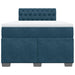 Pat box spring cu saltea, albastru închis, 120x190 cm, catifea - WALTI WALTI