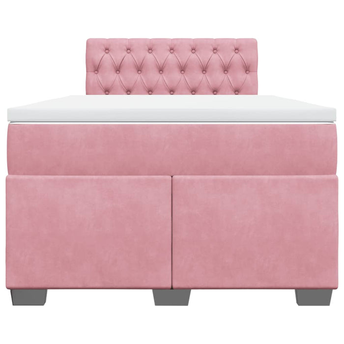 Pat box spring cu saltea, negru, 120x190 cm, catifea - WALTI WALTI