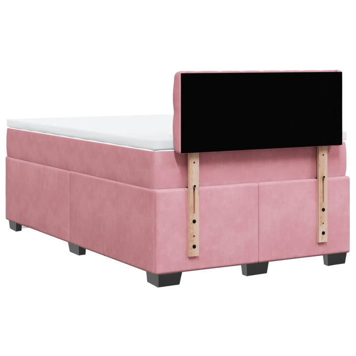 Pat box spring cu saltea, negru, 120x190 cm, catifea - WALTI WALTI