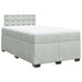Pat box spring cu saltea, gri deschis, 120x190 cm, catifea - WALTI WALTI