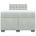 Pat box spring cu saltea, gri deschis, 120x190 cm, catifea - WALTI WALTI