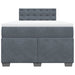 Pat box spring cu saltea, gri închis, 120x190 cm, catifea - WALTI WALTI
