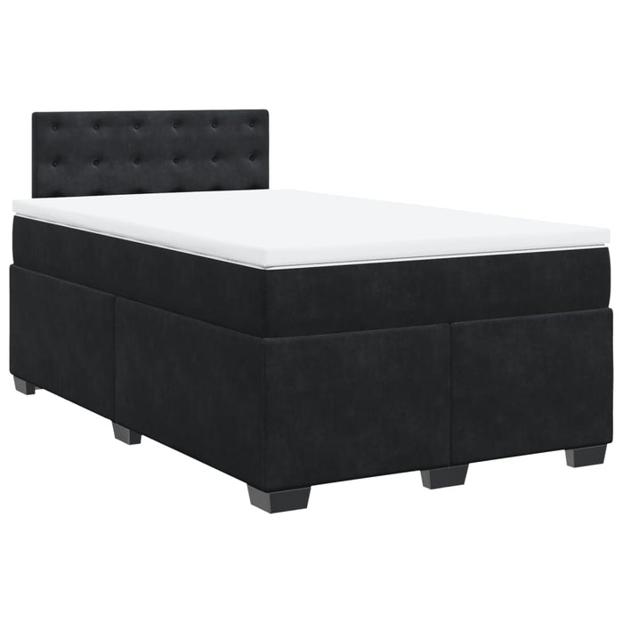 Pat box spring cu saltea, negru, 120x190 cm, catifea - WALTI WALTI
