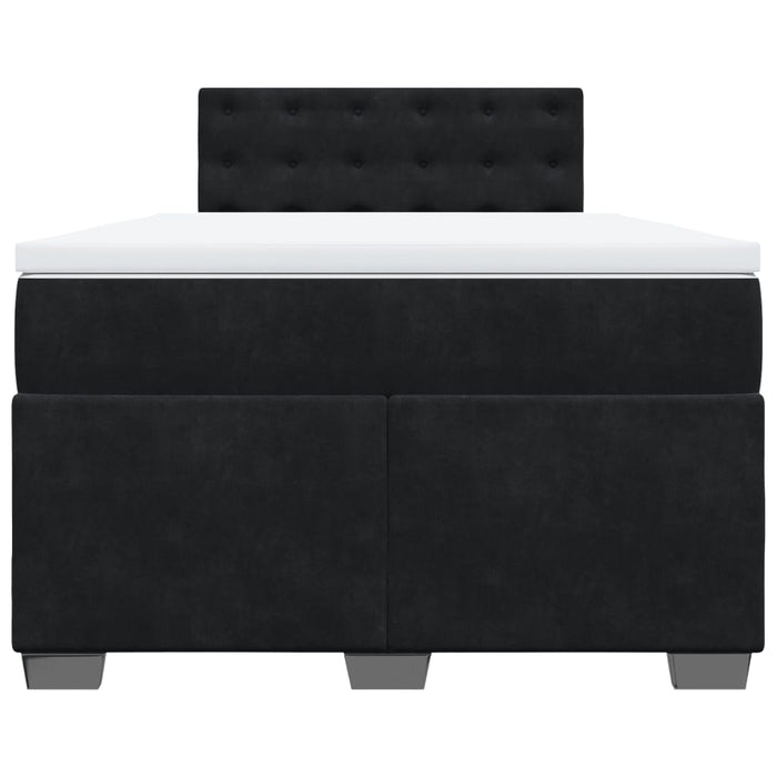 Pat box spring cu saltea, negru, 120x190 cm, catifea - WALTI WALTI