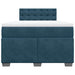 Pat box spring cu saltea, albastru închis, 120x190 cm, catifea - WALTI WALTI