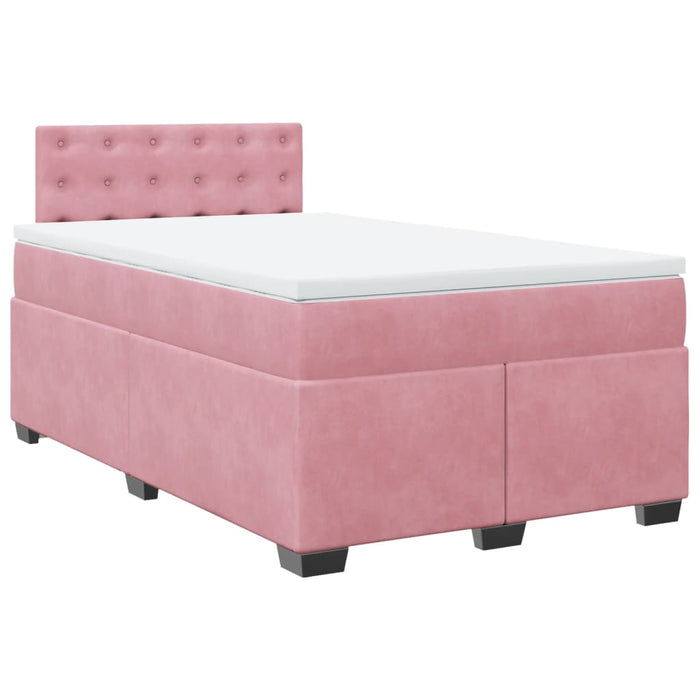 Pat box spring cu saltea, negru, 120x190 cm, catifea - WALTI WALTI
