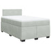 Pat continental cu saltea, gri deschis, 120x200 cm, catifea - WALTI WALTI