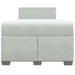 Pat continental cu saltea, gri deschis, 120x200 cm, catifea - WALTI WALTI