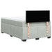 Pat continental cu saltea, gri deschis, 120x200 cm, catifea - WALTI WALTI