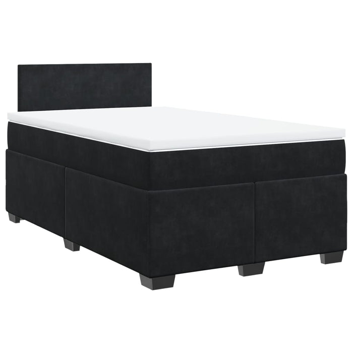 Pat box spring cu saltea, negru, 120x200 cm, catifea - WALTI WALTI