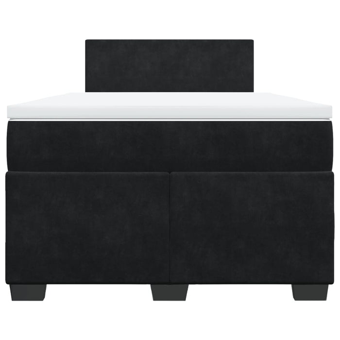 Pat box spring cu saltea, negru, 120x200 cm, catifea - WALTI WALTI