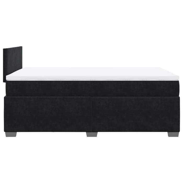 Pat box spring cu saltea, negru, 120x200 cm, catifea - WALTI WALTI