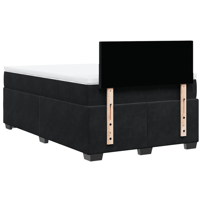 Pat box spring cu saltea, negru, 120x200 cm, catifea - WALTI WALTI