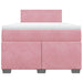 Pat box spring cu saltea, roz, 120x200 cm, catifea - WALTI WALTI