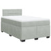 Pat continental cu saltea, gri deschis, 120x200 cm, catifea - WALTI WALTI
