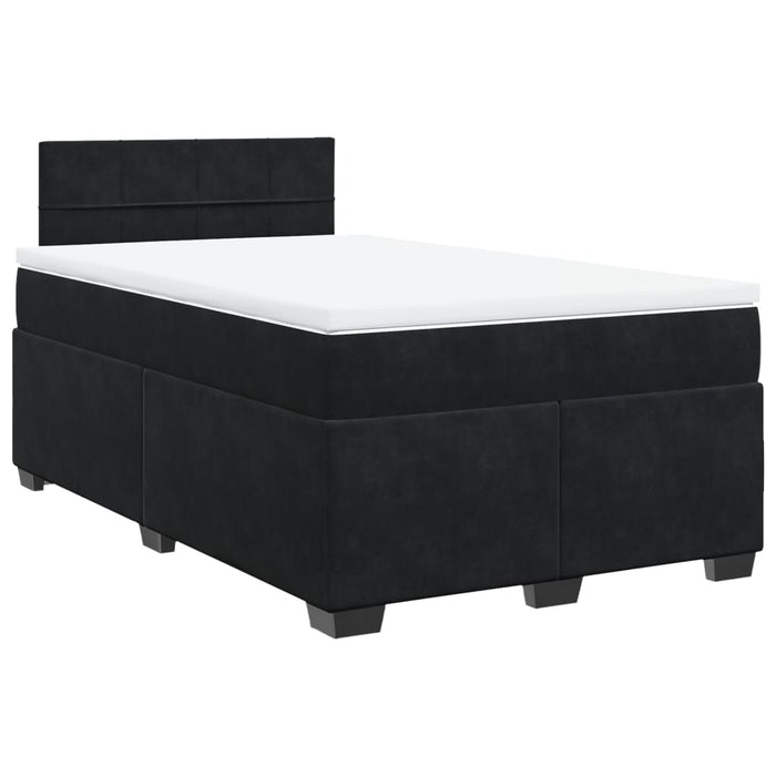 Pat box spring cu saltea, negru, 120x200 cm, catifea - WALTI WALTI