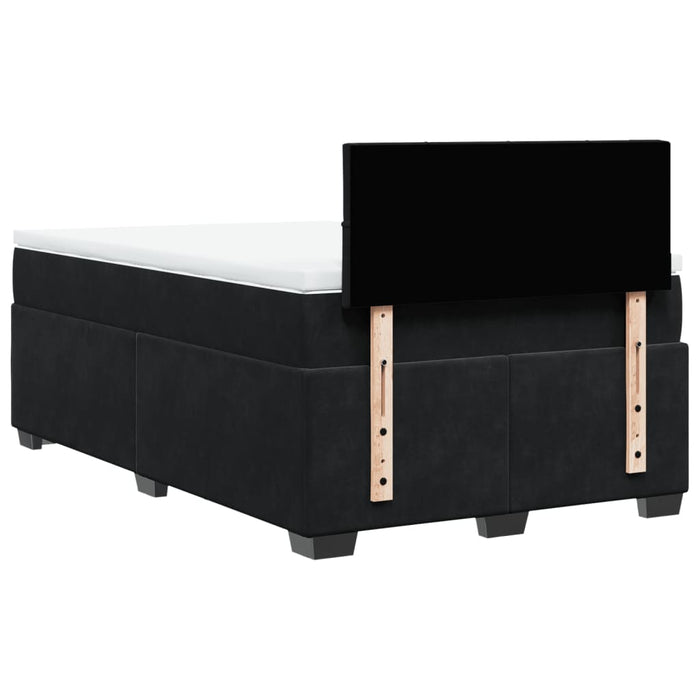 Pat box spring cu saltea, negru, 120x200 cm, catifea - WALTI WALTI