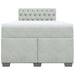 Pat continental cu saltea, gri deschis, 120x200 cm, catifea - WALTI WALTI