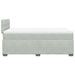 Pat continental cu saltea, gri deschis, 120x200 cm, catifea - WALTI WALTI