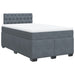 Pat box spring cu saltea, gri închis, 120x200 cm, catifea - WALTI WALTI