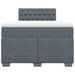 Pat box spring cu saltea, gri închis, 120x200 cm, catifea - WALTI WALTI
