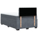 Pat box spring cu saltea, gri închis, 120x200 cm, catifea - WALTI WALTI