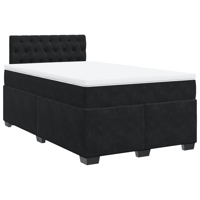 Pat box spring cu saltea, negru, 120x200 cm, catifea - WALTI WALTI