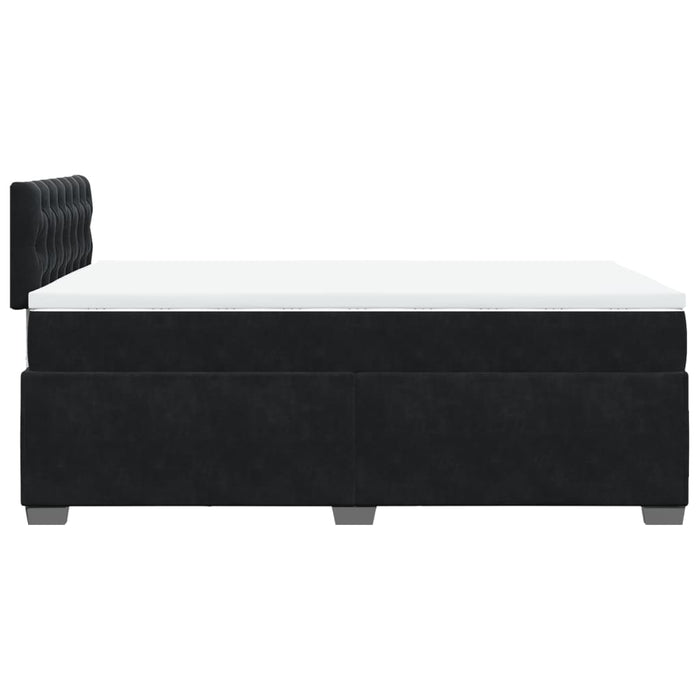Pat box spring cu saltea, negru, 120x200 cm, catifea - WALTI WALTI