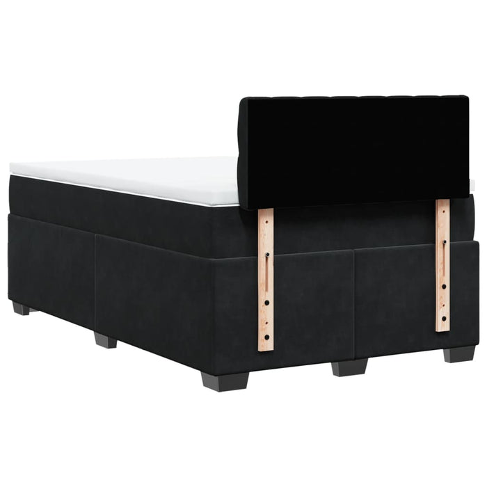 Pat box spring cu saltea, negru, 120x200 cm, catifea - WALTI WALTI