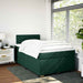 Pat box spring cu saltea, verde închis, 120x200 cm, catifea - WALTI WALTI