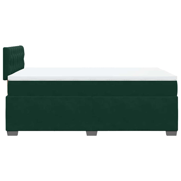 Pat box spring cu saltea, verde închis, 120x200 cm, catifea - WALTI WALTI