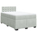 Pat continental cu saltea, gri deschis, 120x200 cm, catifea - WALTI WALTI