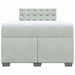 Pat continental cu saltea, gri deschis, 120x200 cm, catifea - WALTI WALTI