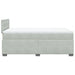Pat continental cu saltea, gri deschis, 120x200 cm, catifea - WALTI WALTI