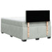 Pat continental cu saltea, gri deschis, 120x200 cm, catifea - WALTI WALTI